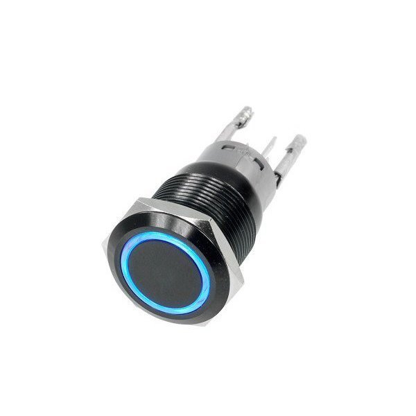 Race Sport 19Mm Flush Mount Pre-Wired Led 2-Position On/Off Switch (Blue) (Each) RS-B19MM-LEDB